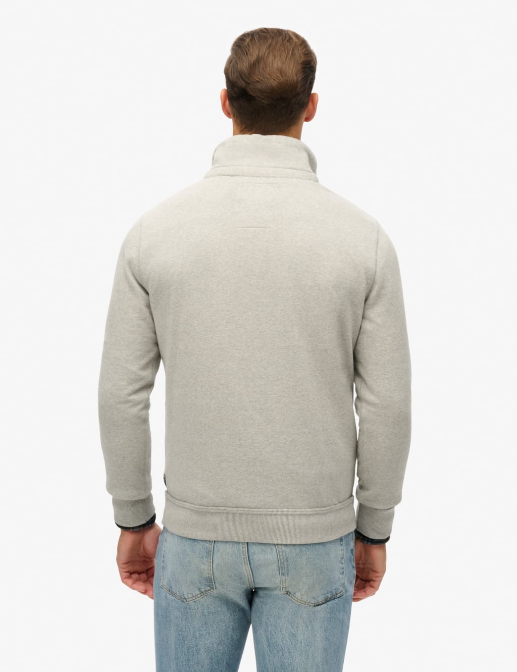 Oversized Pure Cotton Henley Sweatshirt 3 of 5