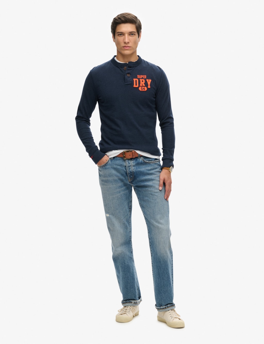 Slim Fit Pure Cotton Grandad Collar Top 5 of 5