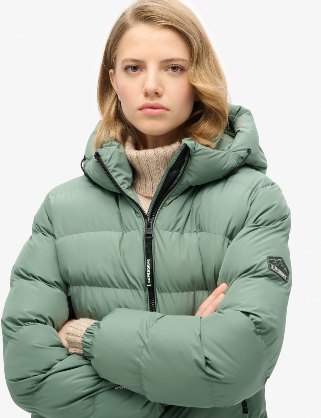Padded Hooded High Neck Puffer Jacket 3 of 7