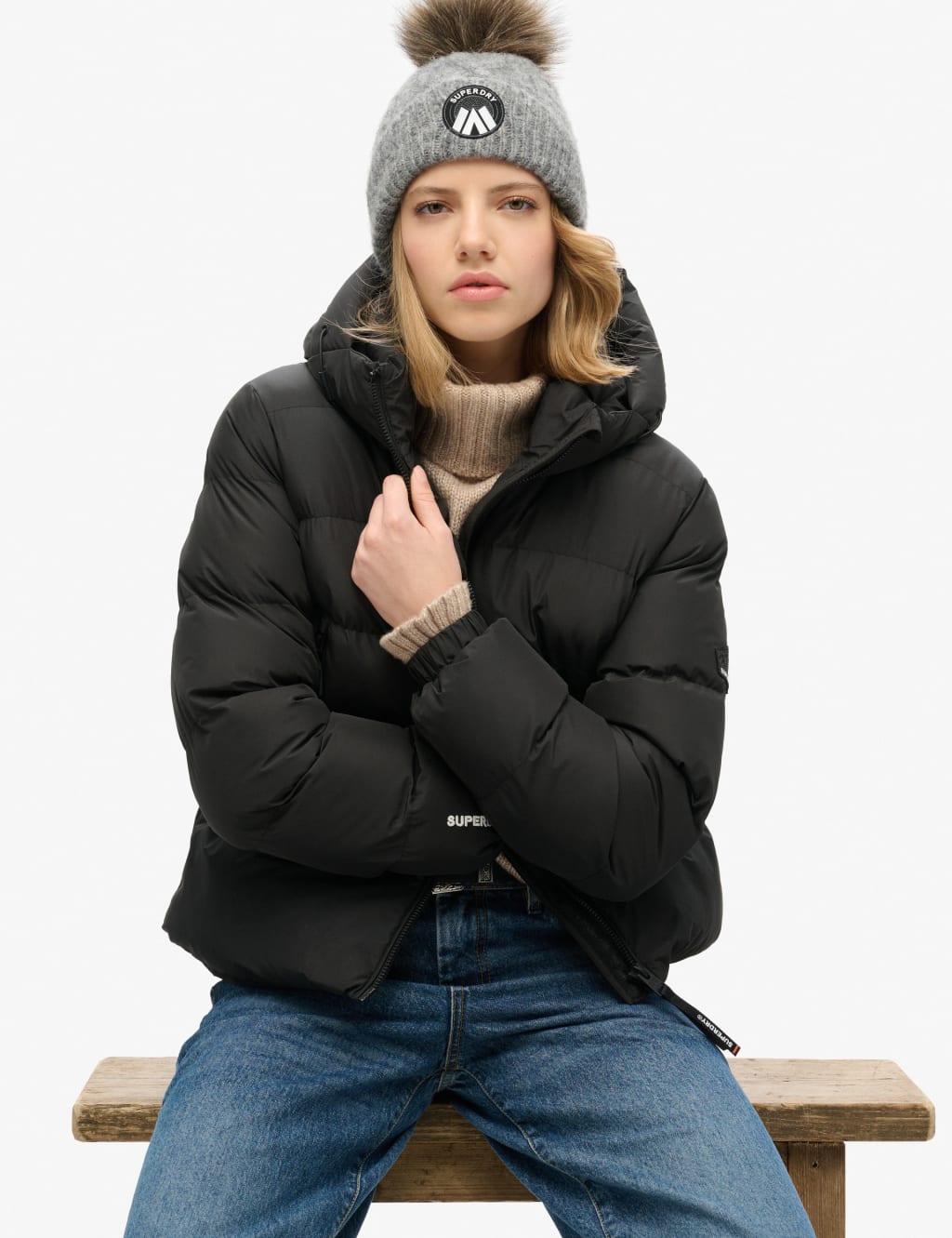 Padded Hooded High Neck Puffer Jacket 2 of 8