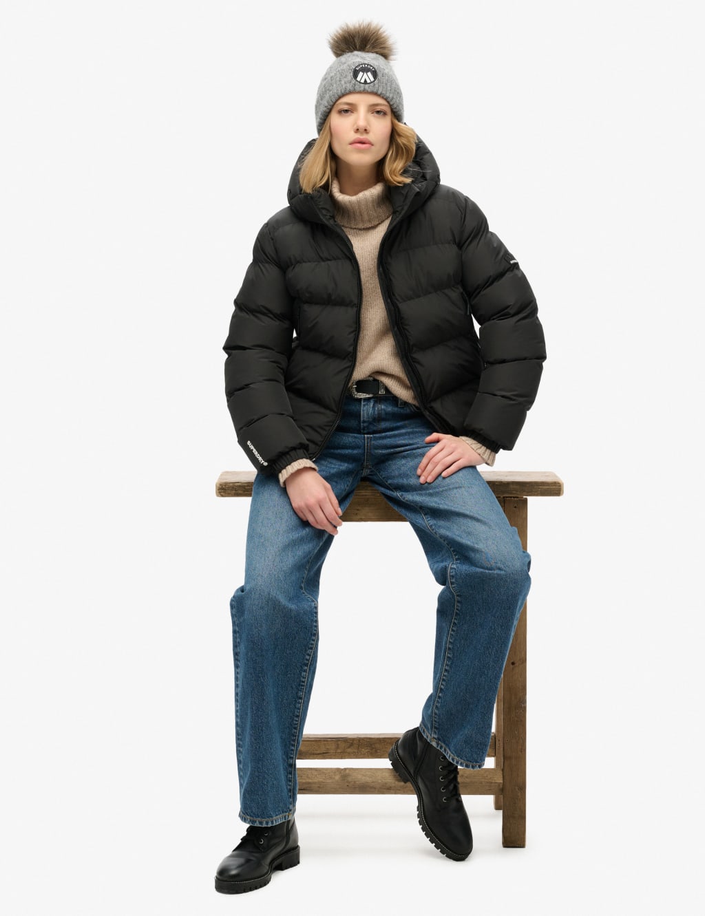 Padded Hooded High Neck Puffer Jacket 6 of 8