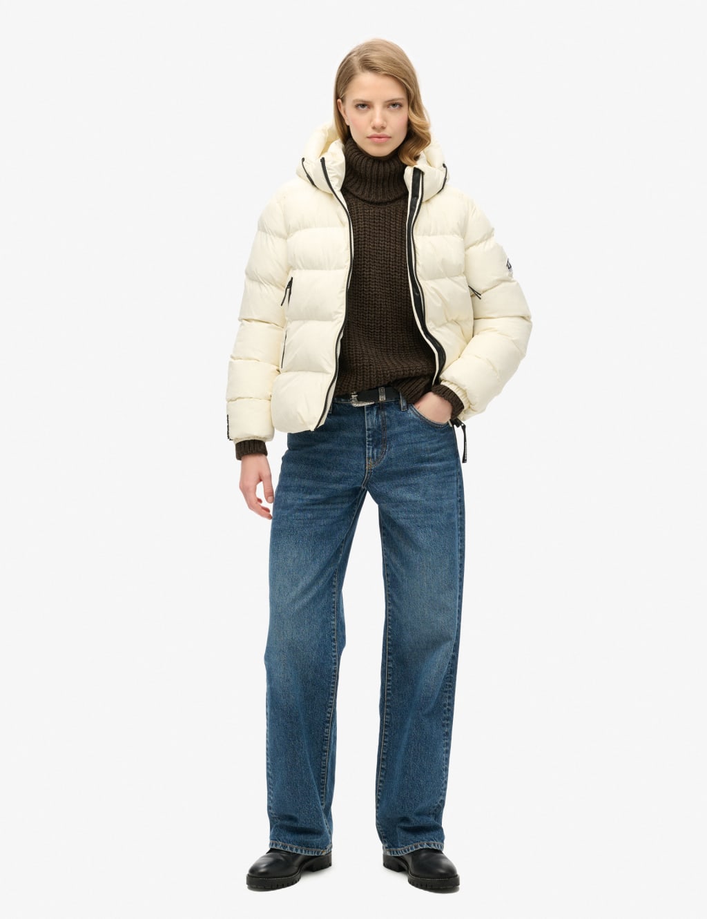 Padded Hooded High Neck Puffer Jacket 4 of 7