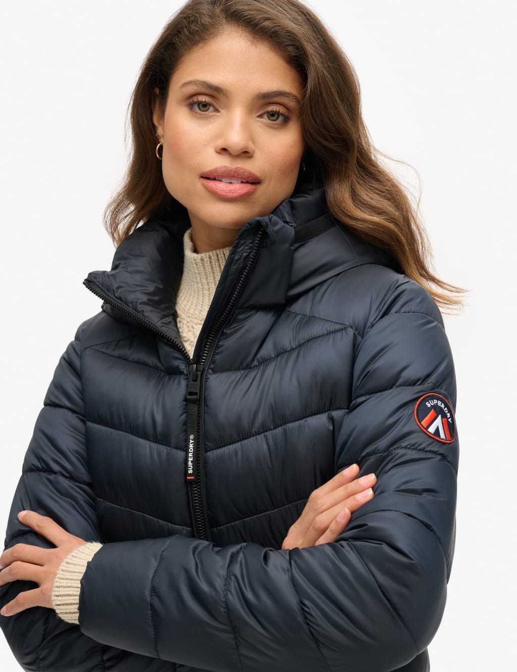 Hooded Padded Puffer Jacket Superdry M S