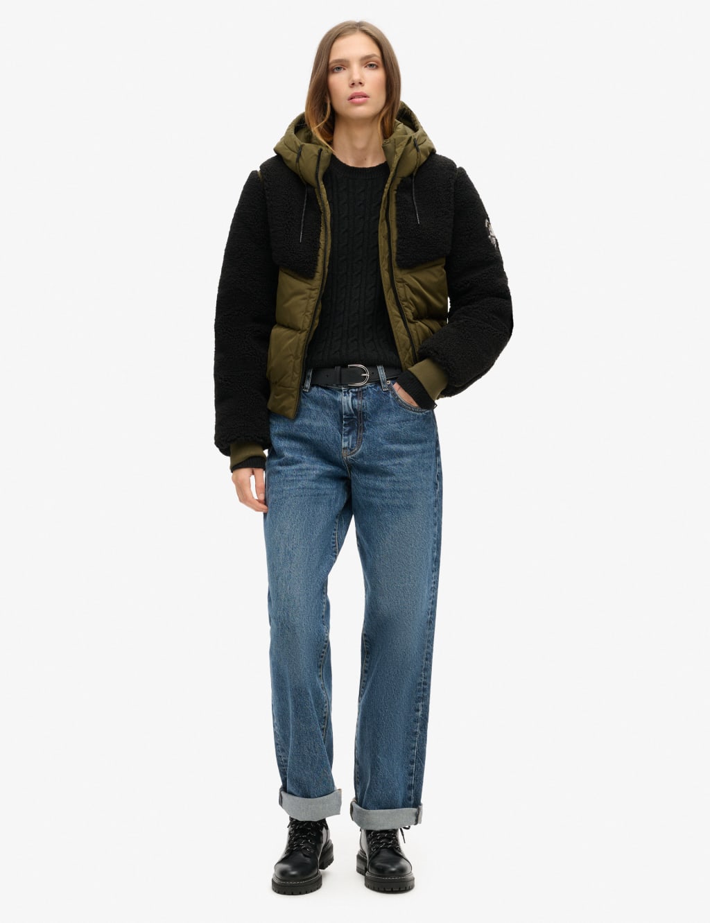 Quilted hooded bomber jacket new arrivals