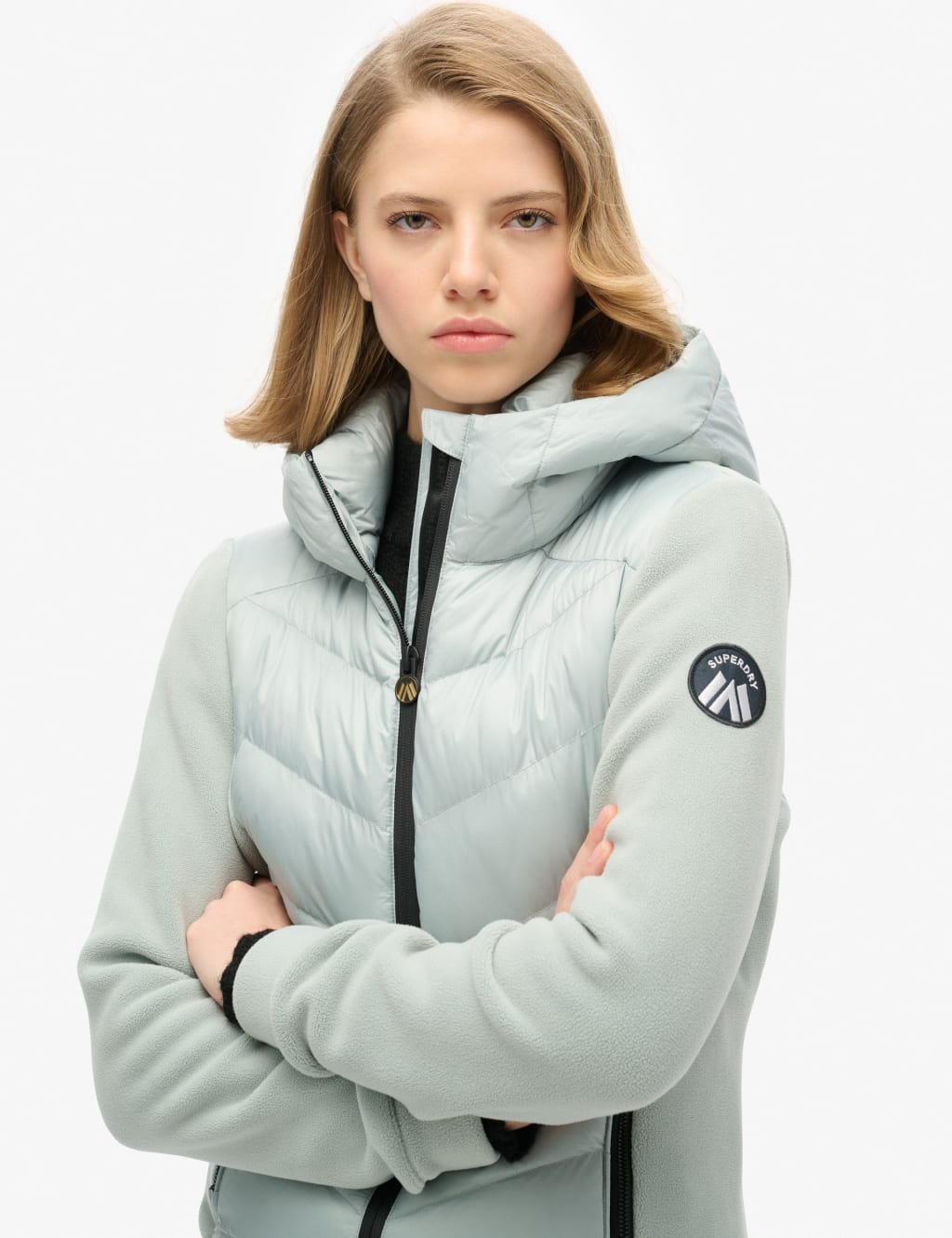 Hooded Padded Quilted Jacket Superdry M S