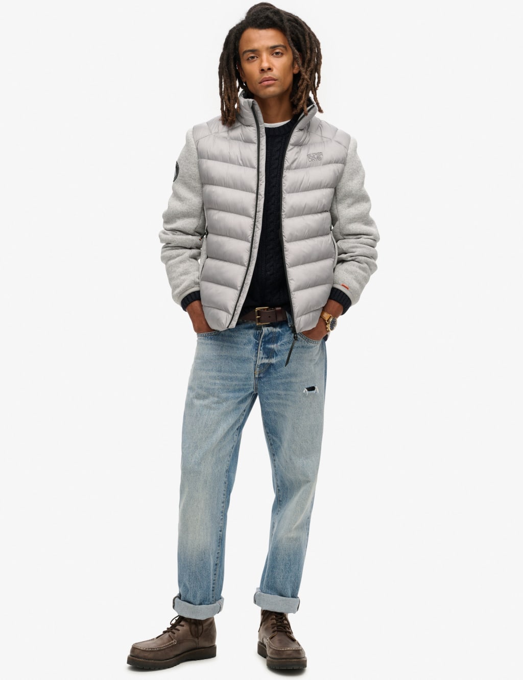 Padded Hooded Hybrid Puffer Jacket 4 of 6