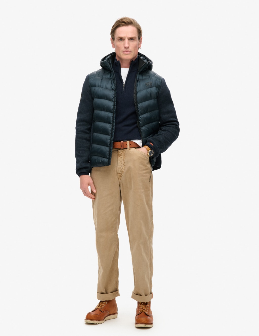 Hooded Knitted Hybrid Jacket 4 of 4