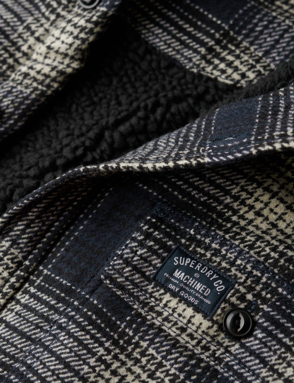 Wool Blend Fleece Lined Checked Overshirt 6 of 7
