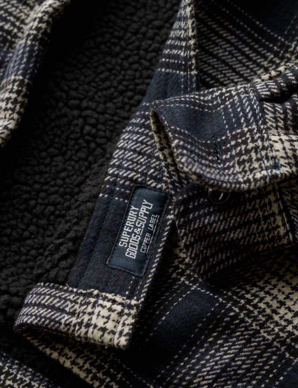 Wool Blend Fleece Lined Checked Overshirt 7 of 7