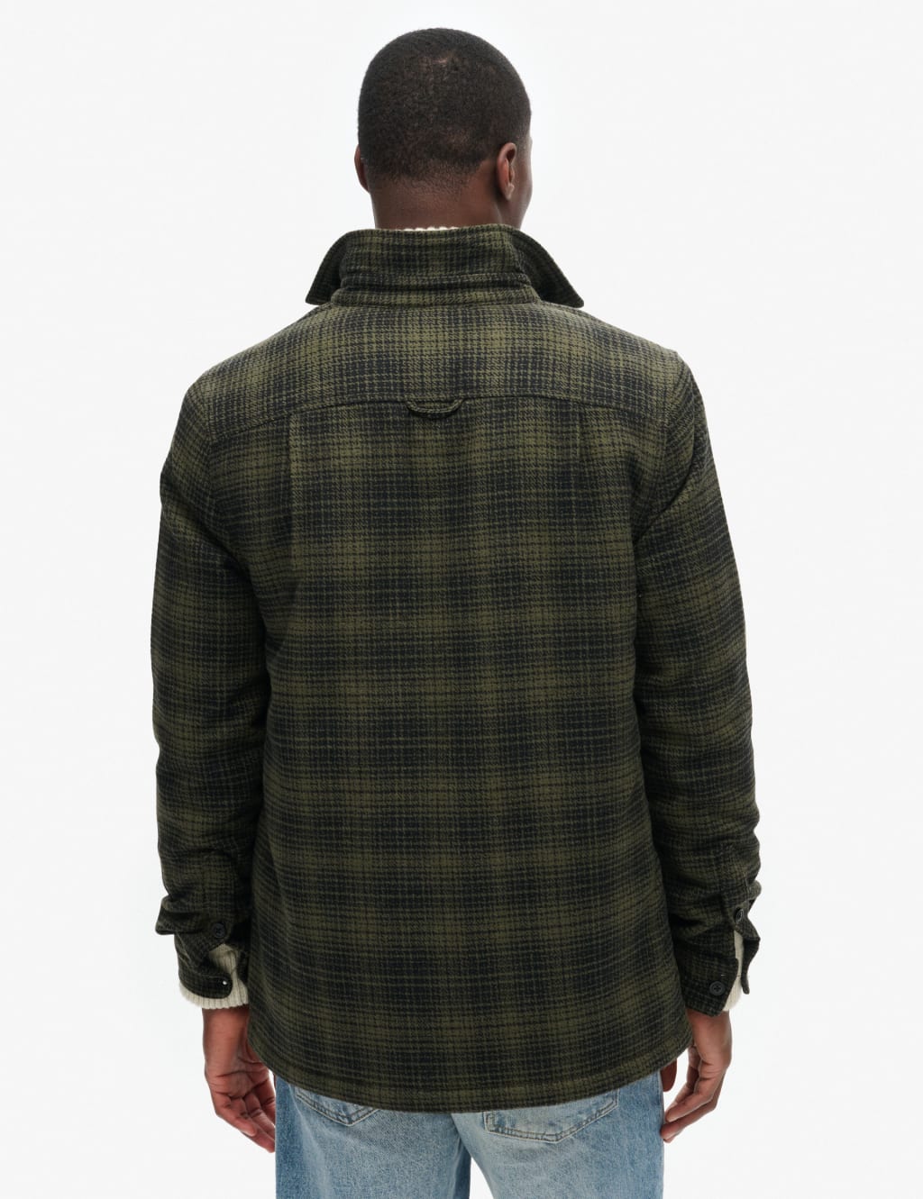 Wool Blend Fleece Lined Checked Overshirt 3 of 4