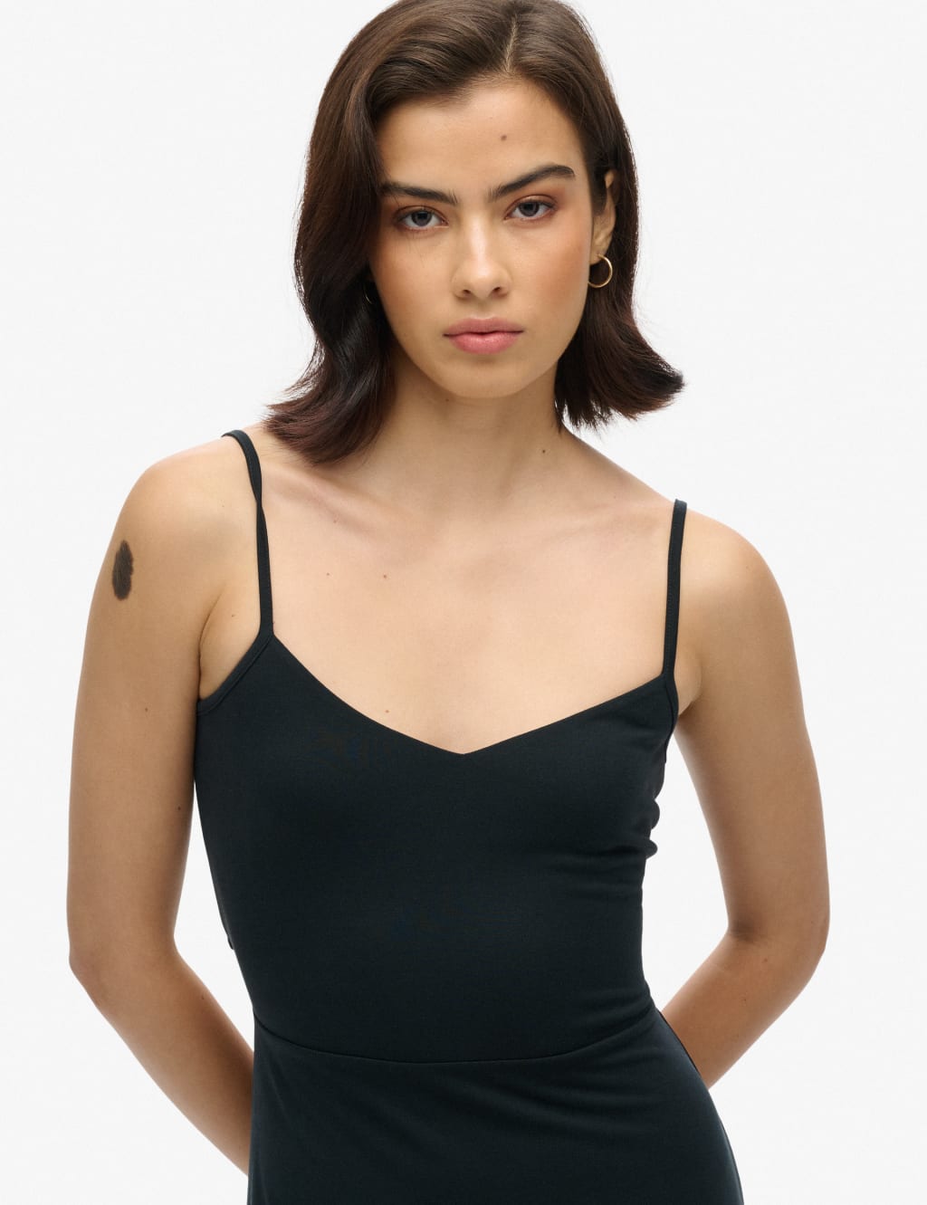 Jersey V-Neck Cut Out Detail Midi Slip Dress 5 of 6