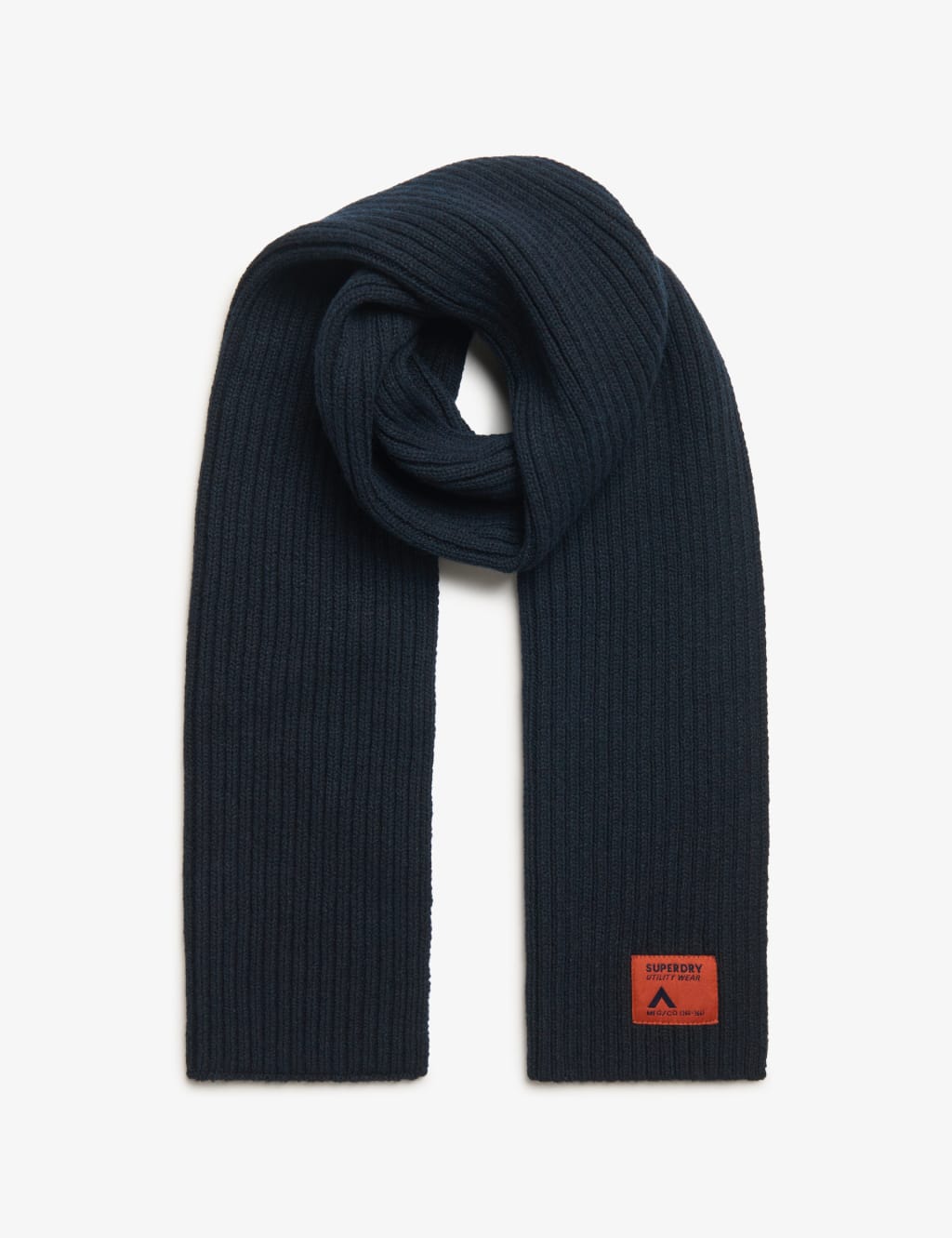 Wool Blend Ribbed Knit Scarf 2 of 3