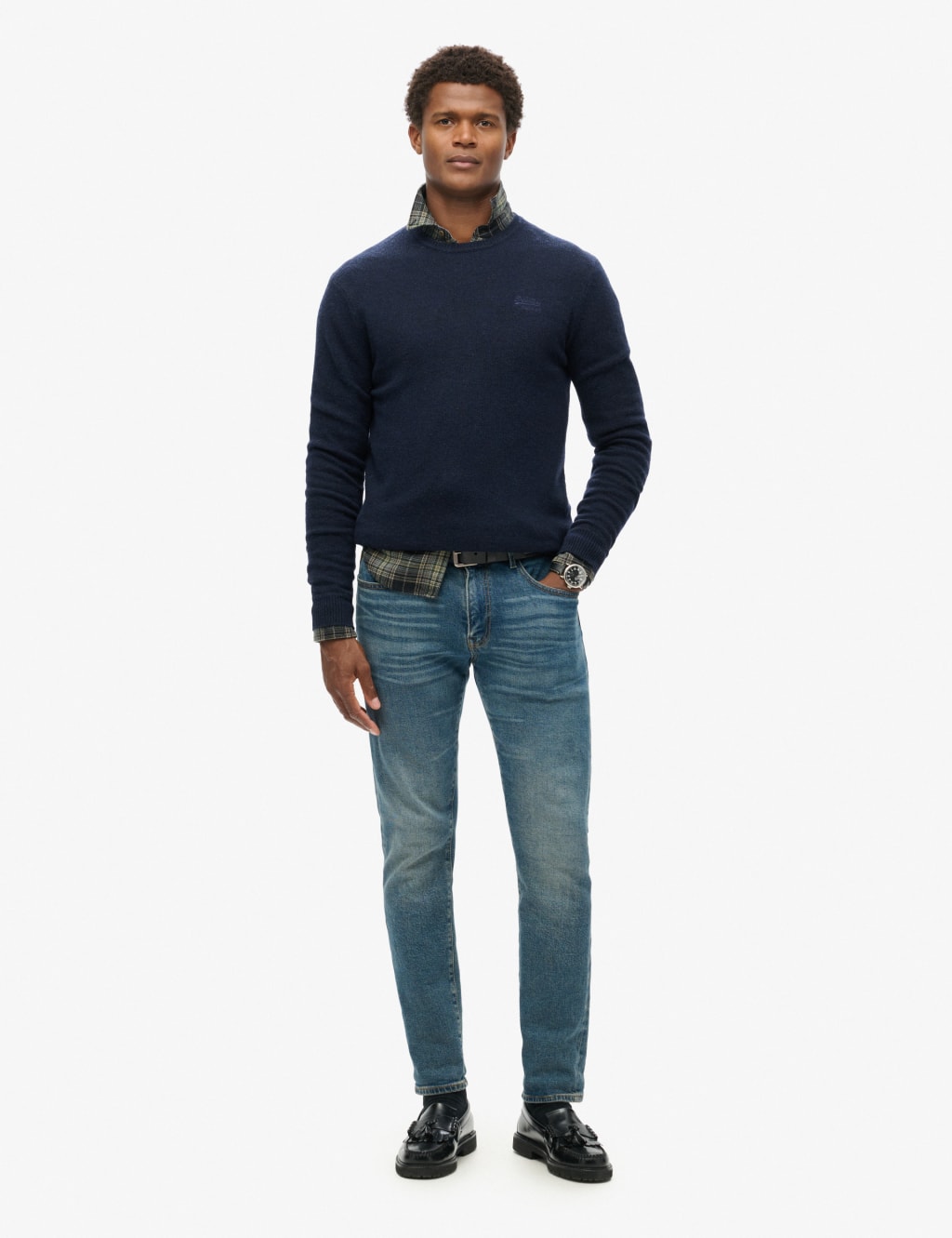 Wool Blend Ribbed Crew Neck Jumper 3 of 6