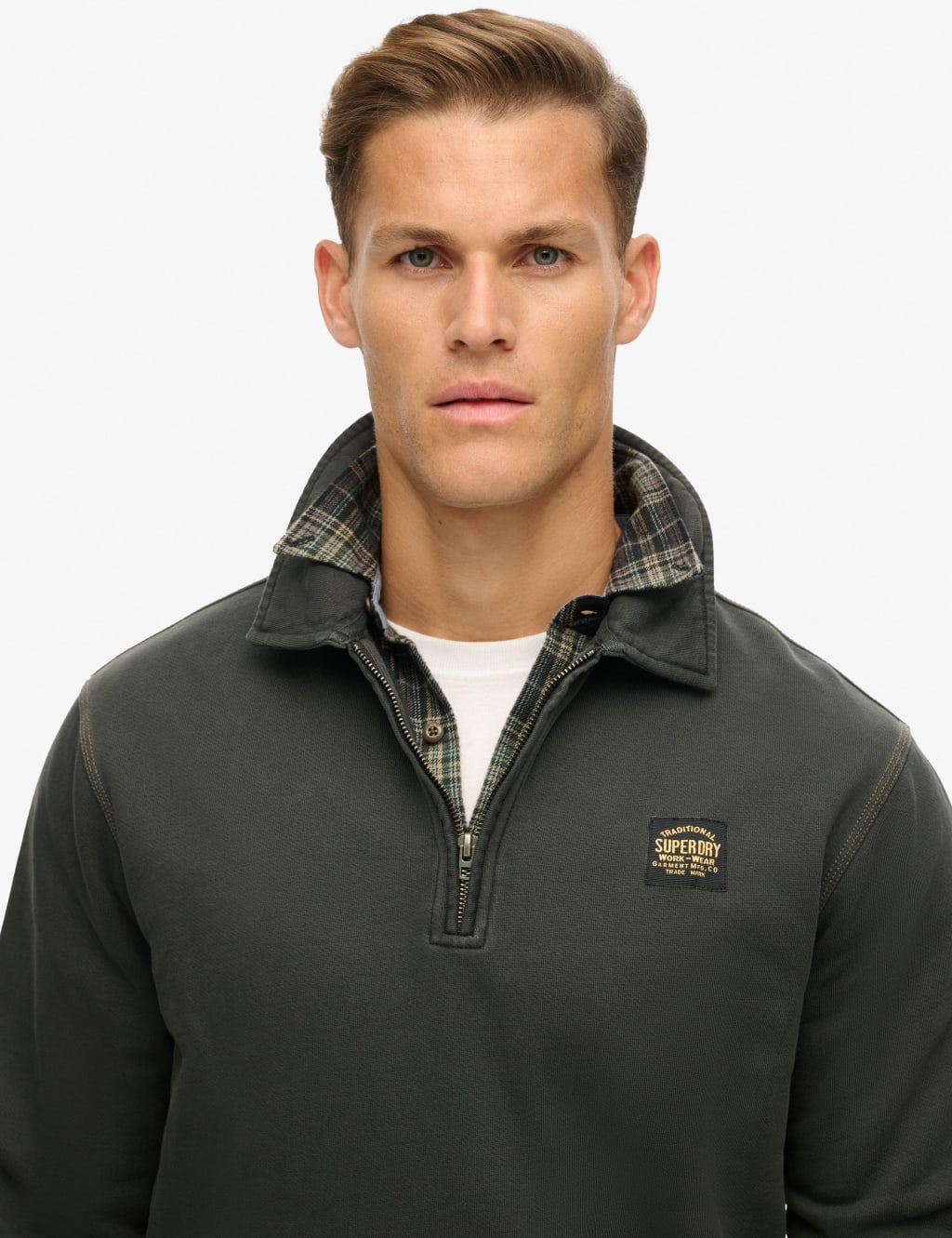 Pure Cotton Half Zip Long Sleeve Sweatshirt 3 of 6
