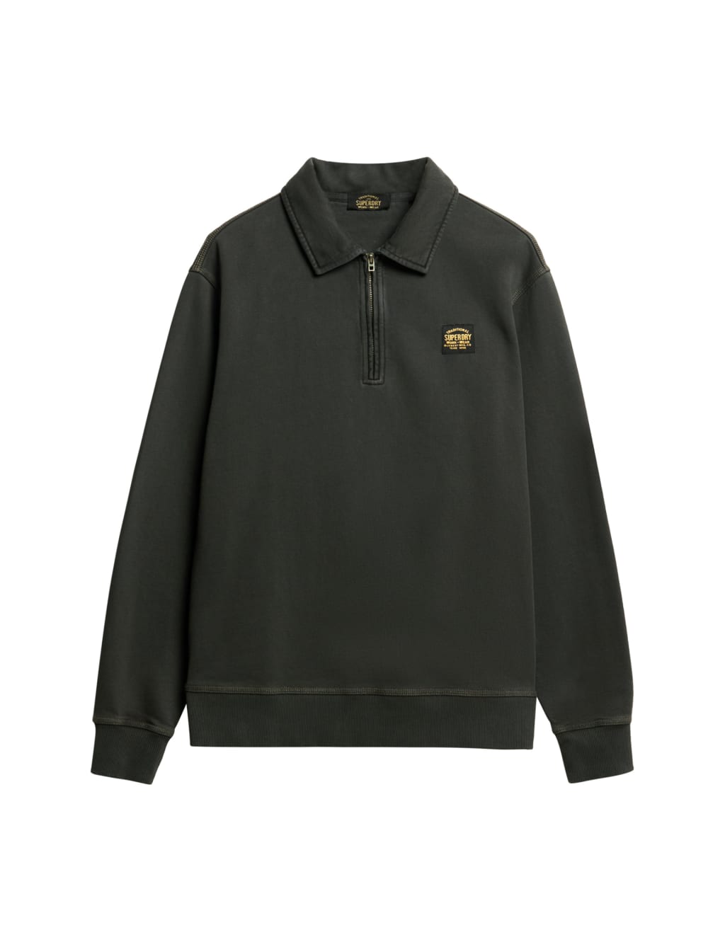 Pure Cotton Half Zip Long Sleeve Sweatshirt 2 of 6