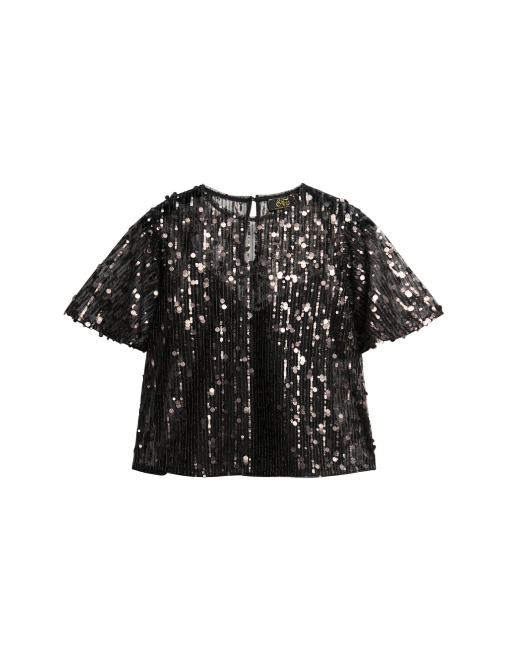 Sheer Sequin Top Superdry M S