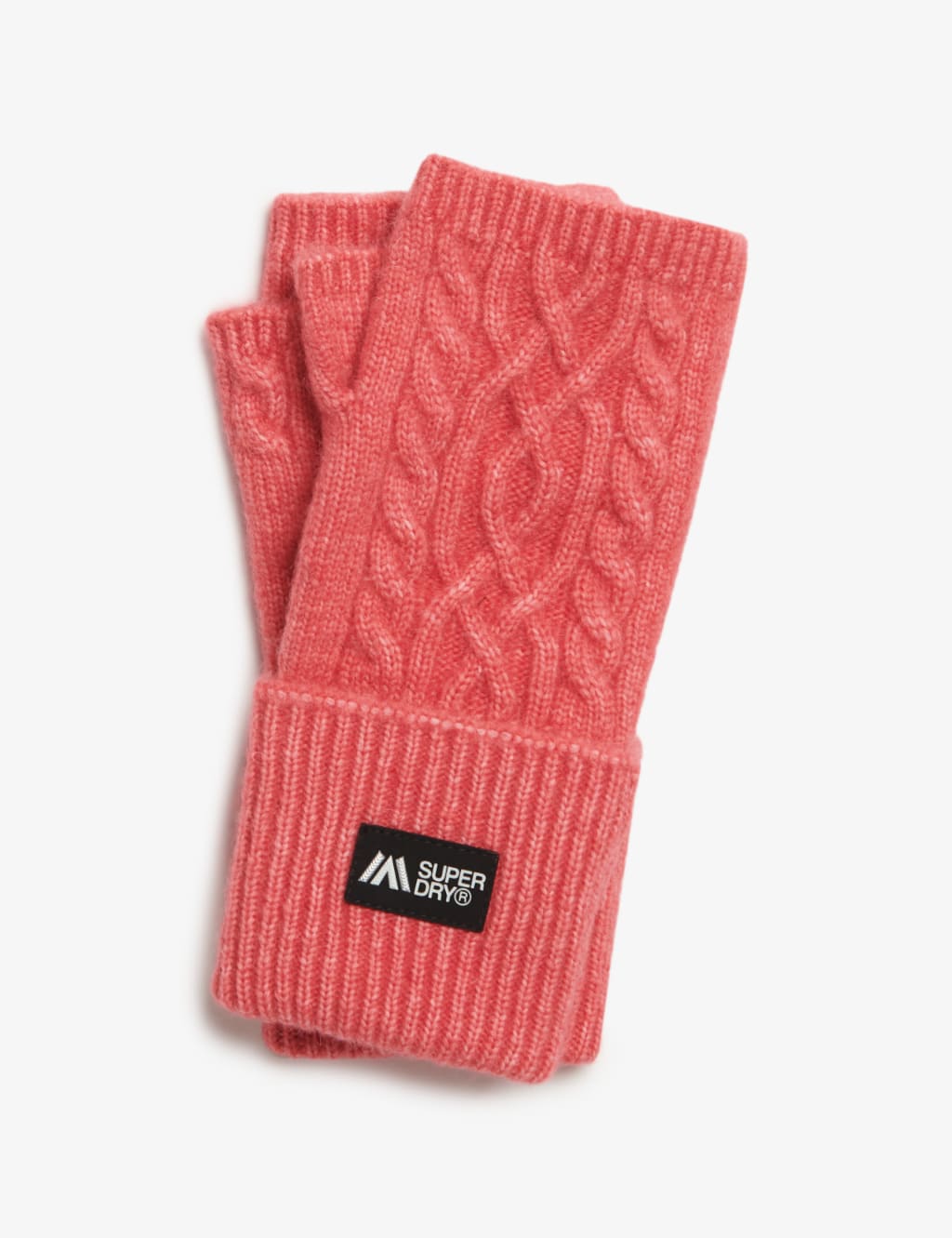 Cable Knit Handwarmer Gloves with Wool 2 of 3