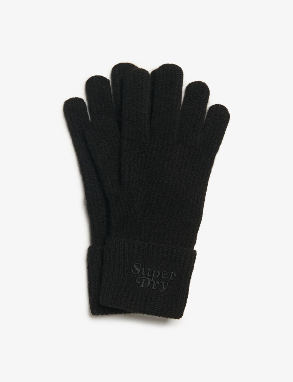 Knitted Ribbed Gloves with Wool 2 of 3