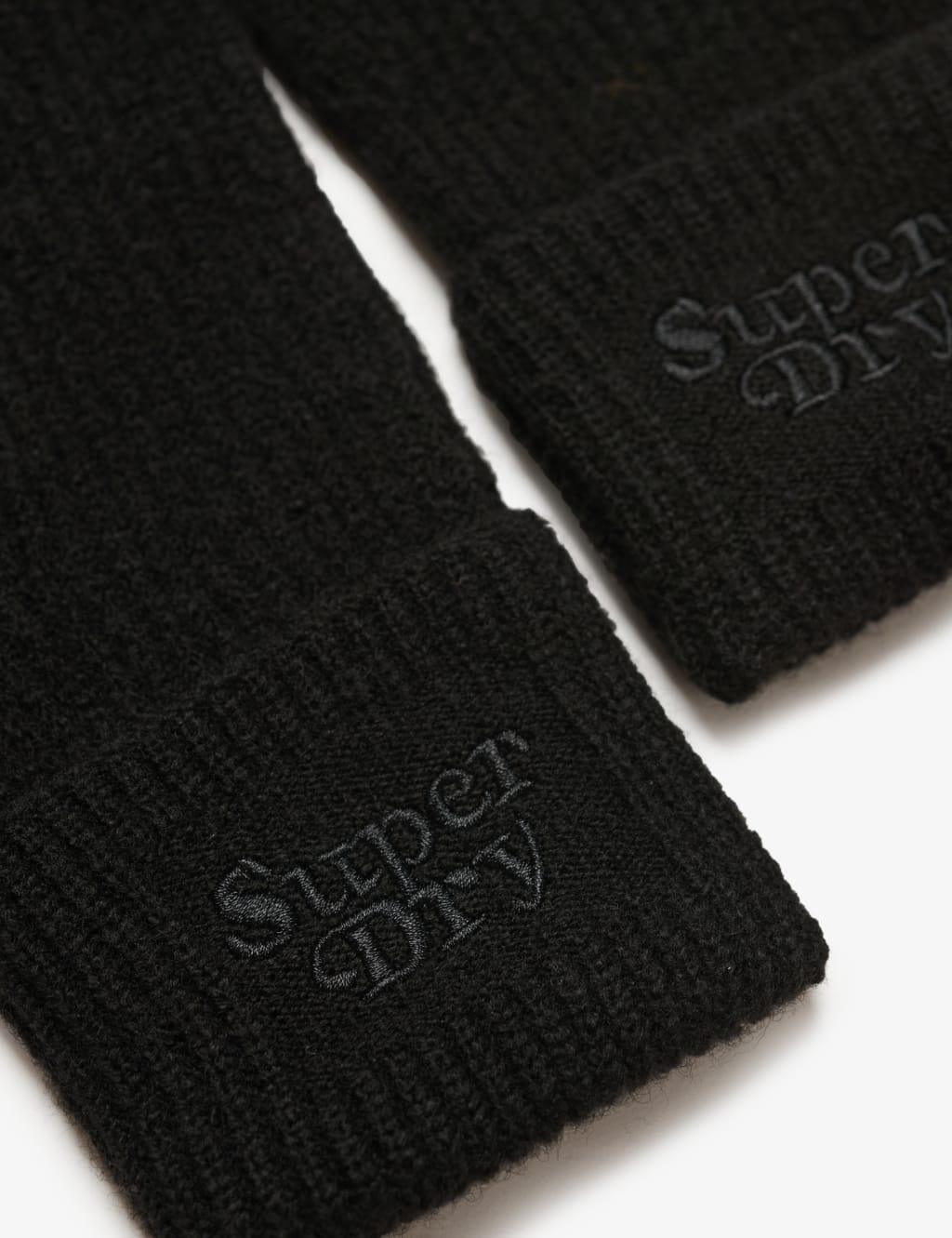 Knitted Ribbed Gloves with Wool 3 of 3