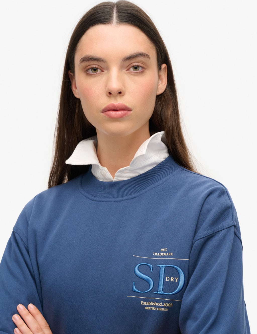 Cotton Rich Embroidered Relaxed Sweatshirt 2 of 5