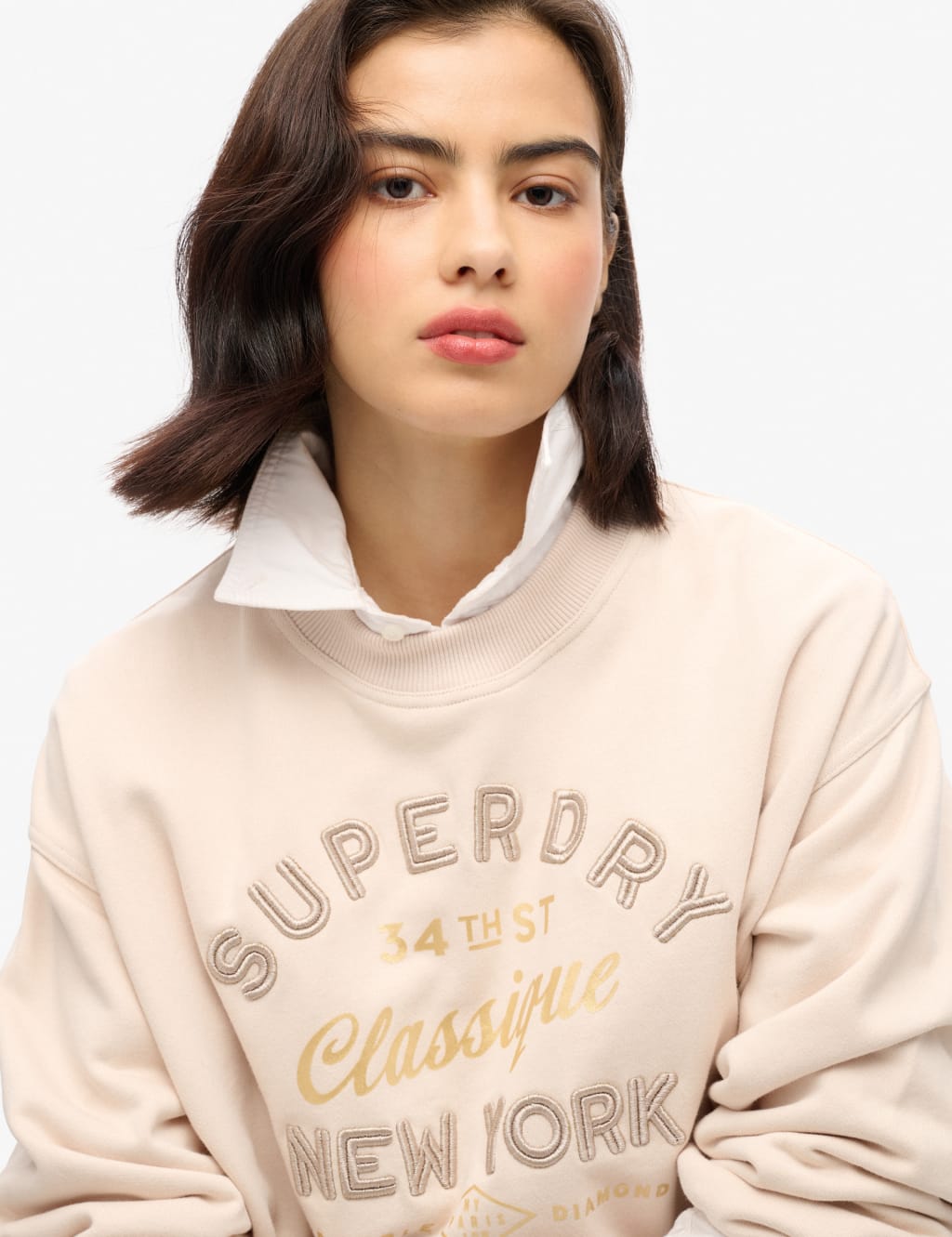 Cotton Rich Embroidered Relaxed Sweatshirt 2 of 5