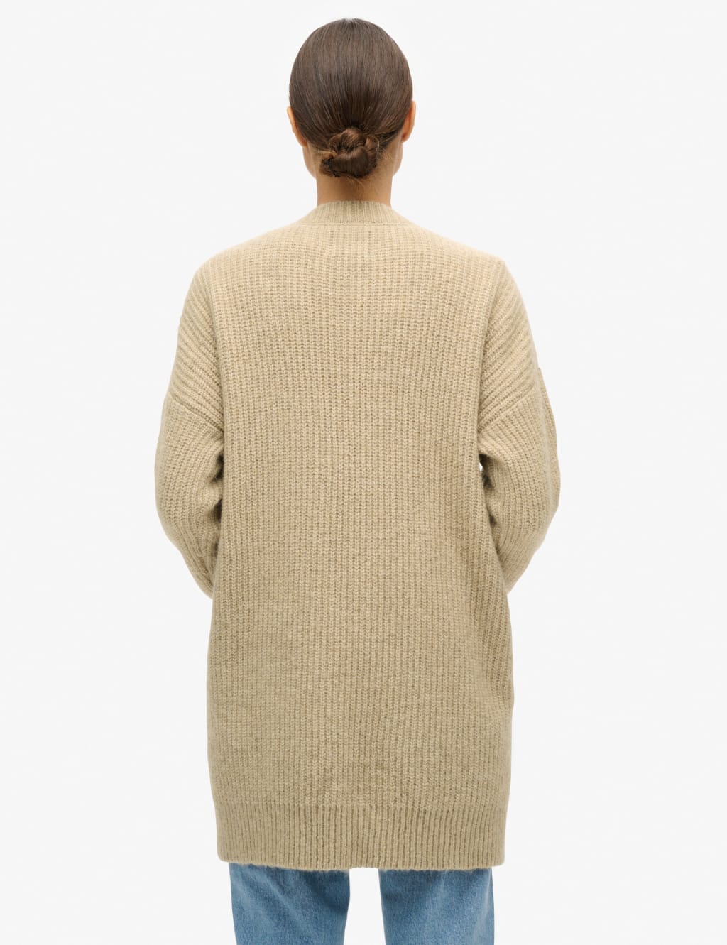 Knitted Ribbed Longline Cardigan 4 of 7