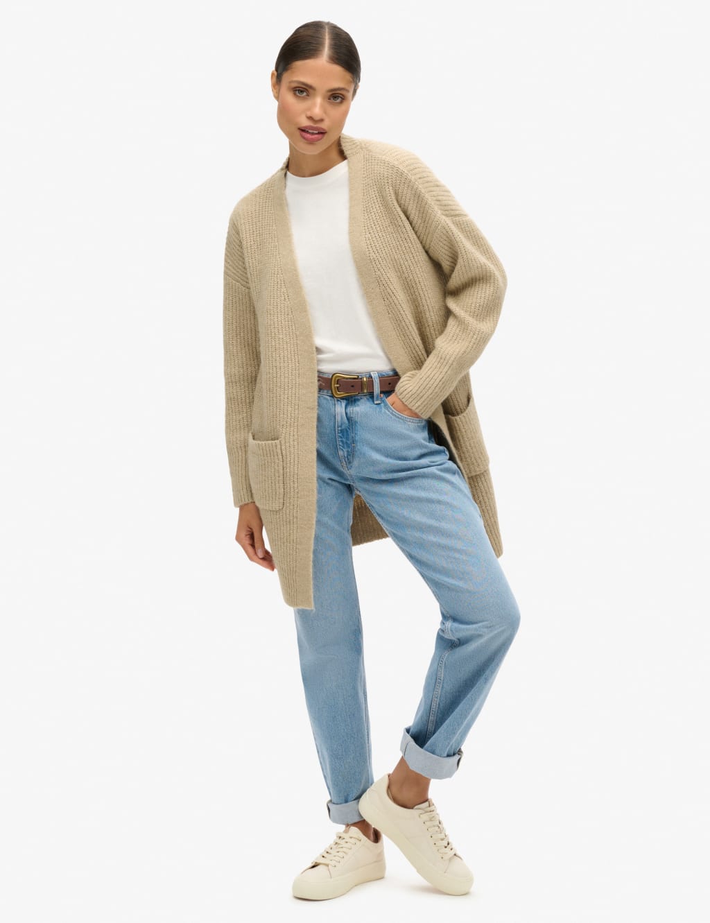 Knitted Ribbed Longline Cardigan 5 of 7