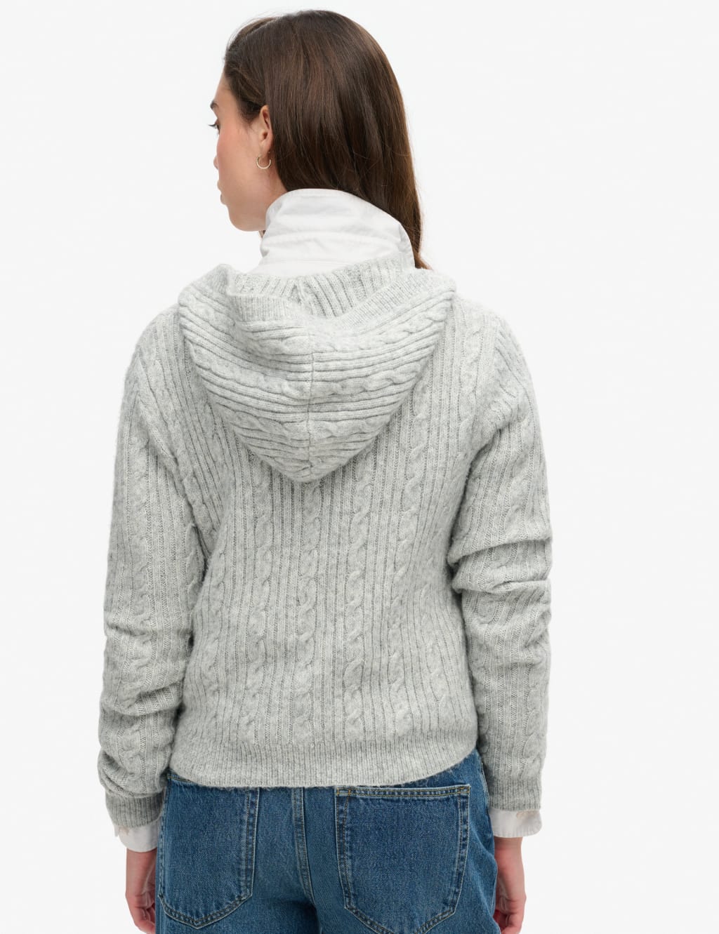 Cable Knit Zip Up Hoodie 4 of 6