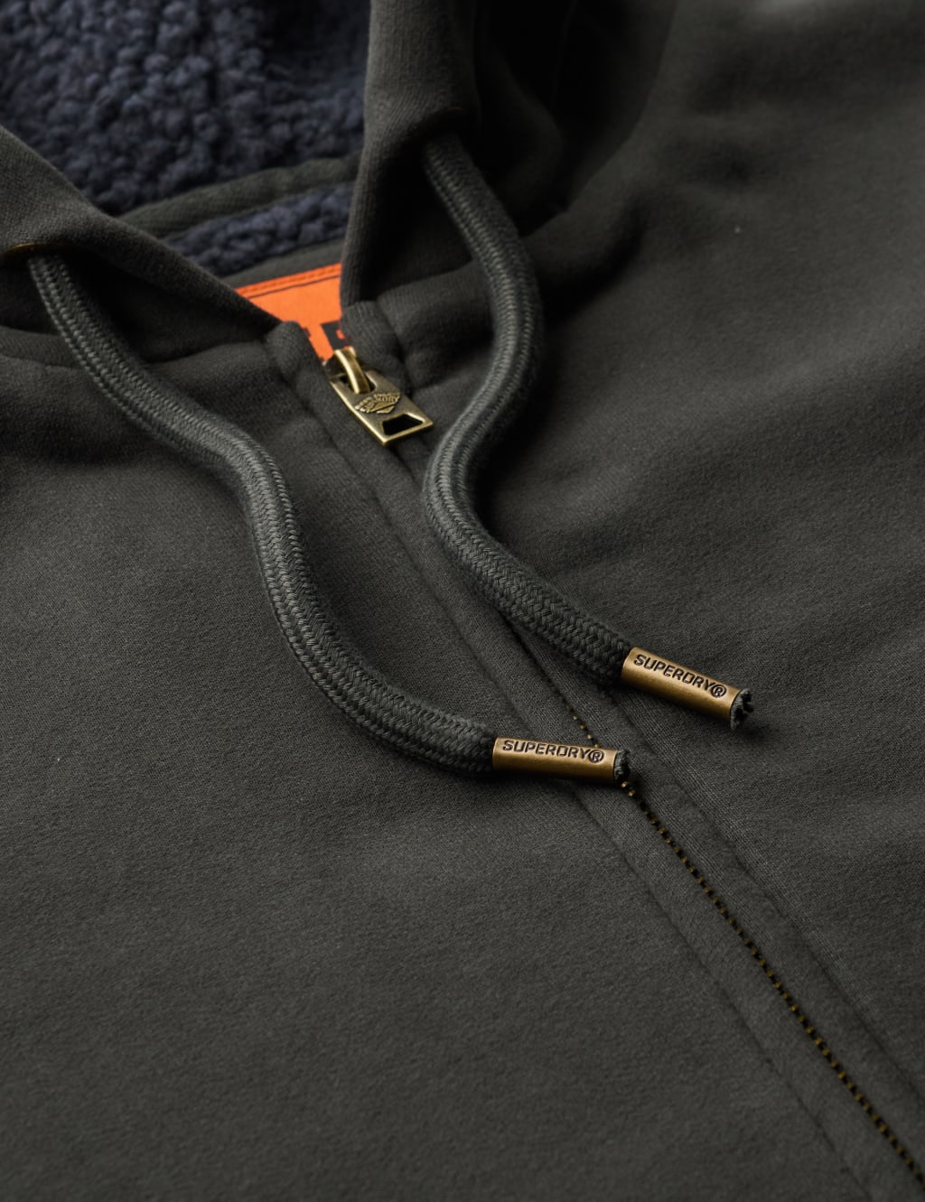 Cotton Rich Zip Up Hoodie Superdry M S