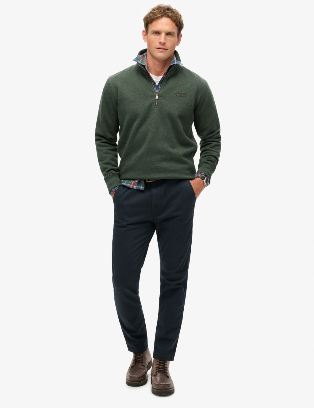 Cotton Rich Half Zip Sweatshirt 3 of 5