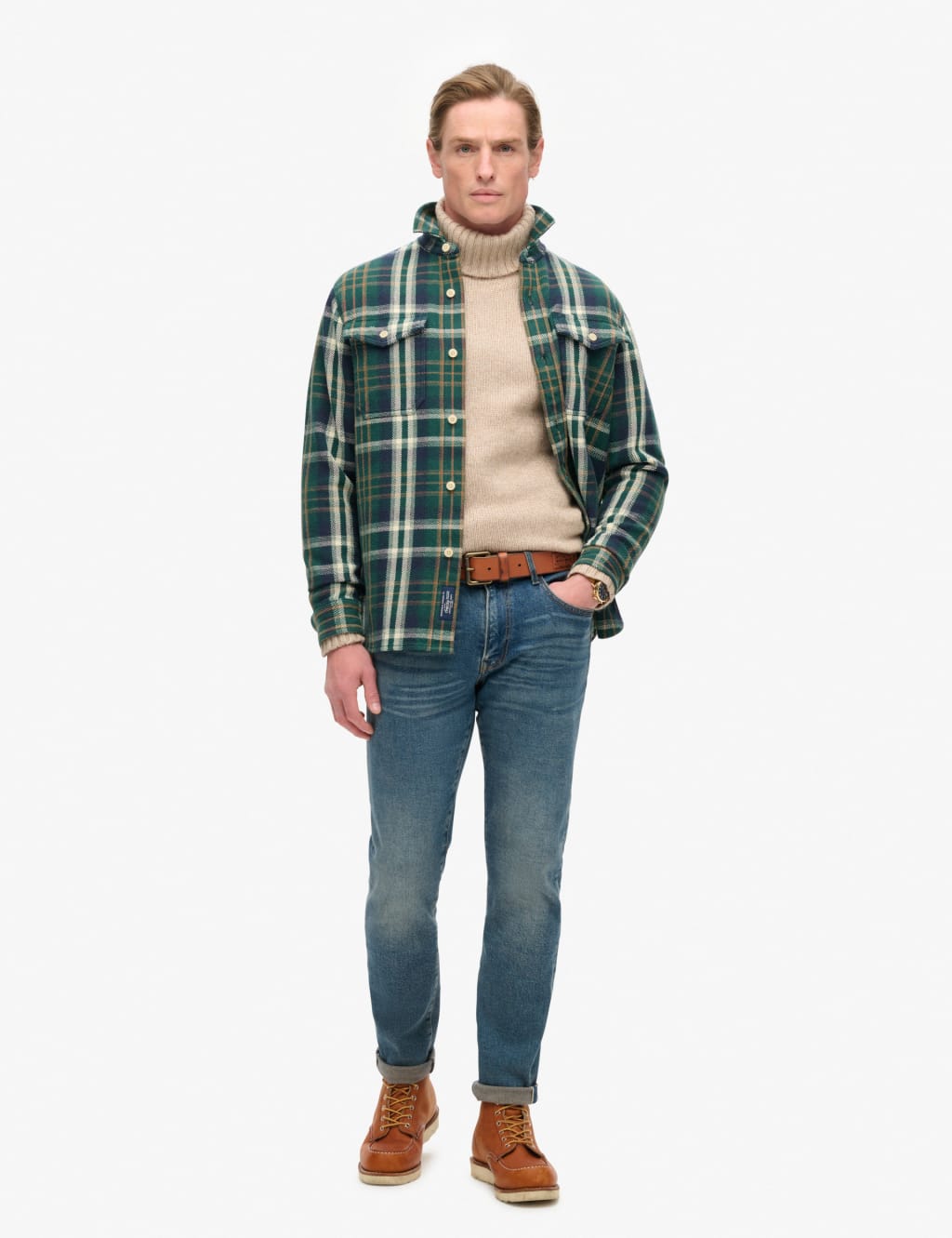 Pure Cotton Checked Overshirt 4 of 5