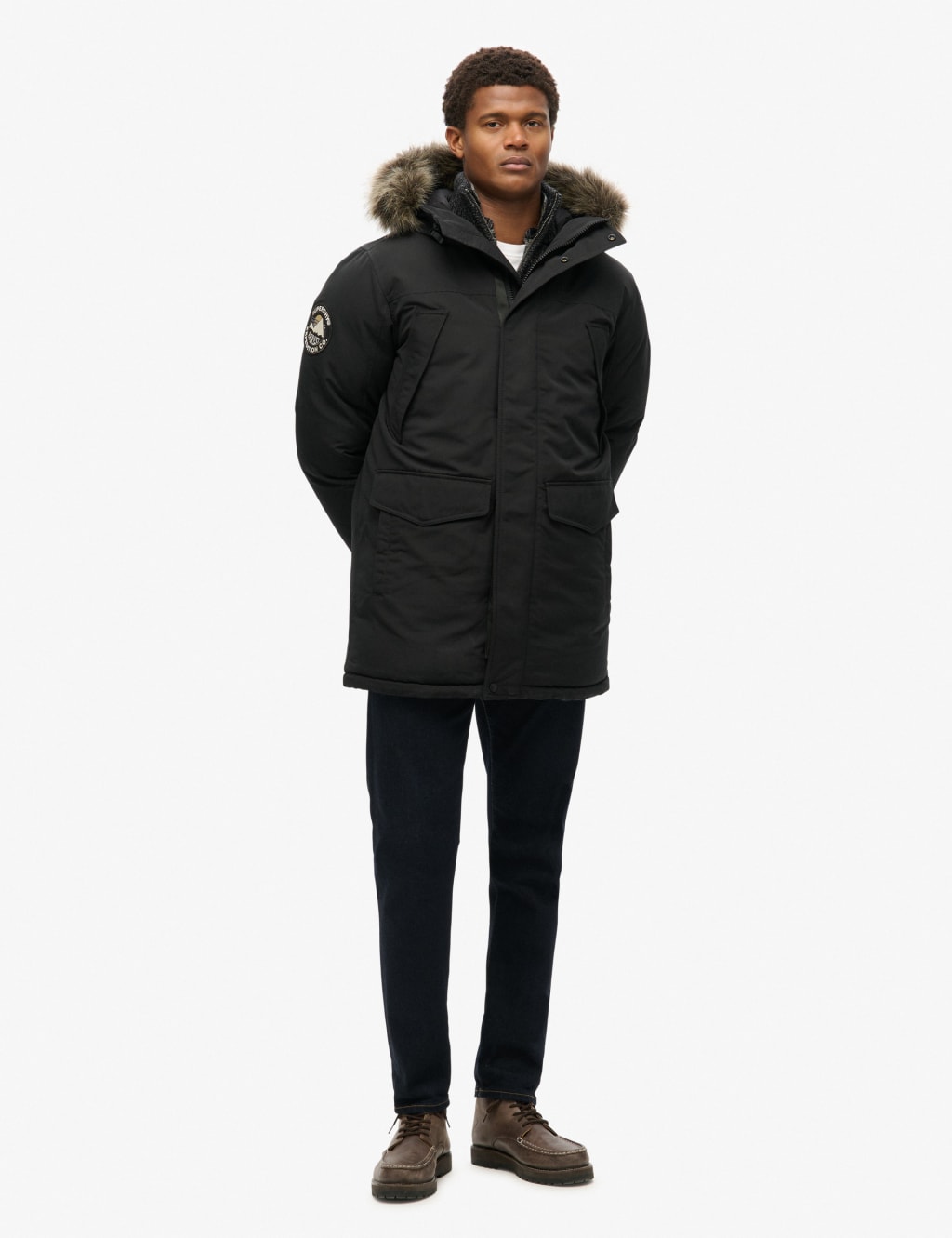 Hooded padded parka clearance