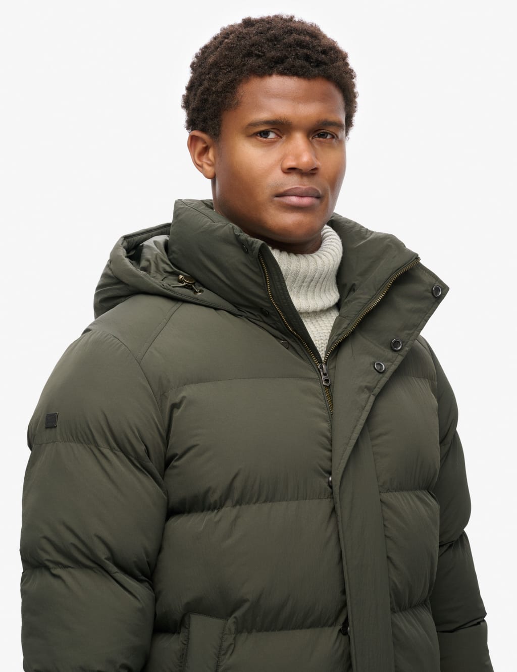Hooded Padded Longline Parka Jacket 4 of 5