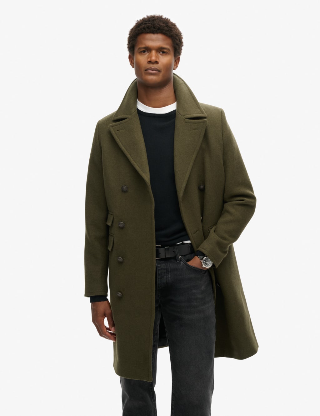 Wool Rich Double Breasted Trench Coat 3 of 9