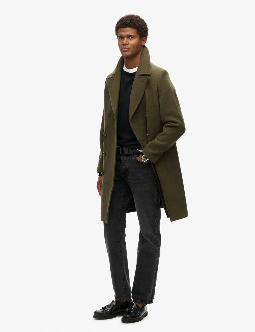 Wool Rich Double Breasted Trench Coat