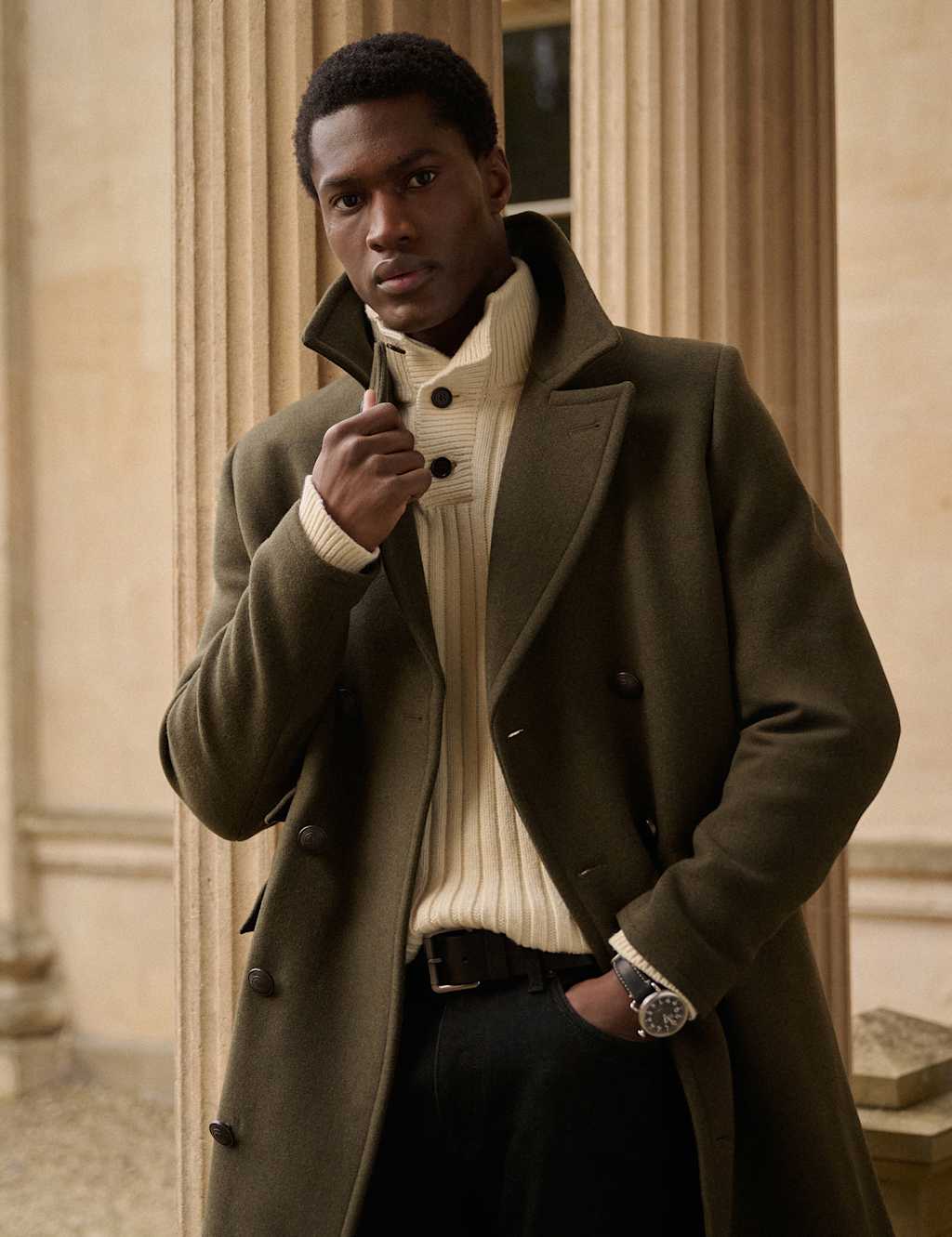 Wool Rich Double Breasted Trench Coat 8 of 9