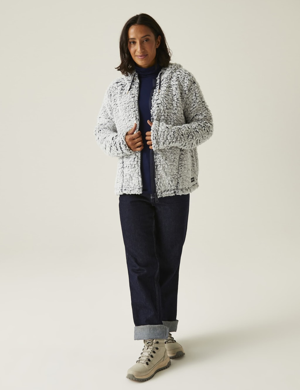 Zelpha Hooded Zip Up Fleece Jacket 3 of 5