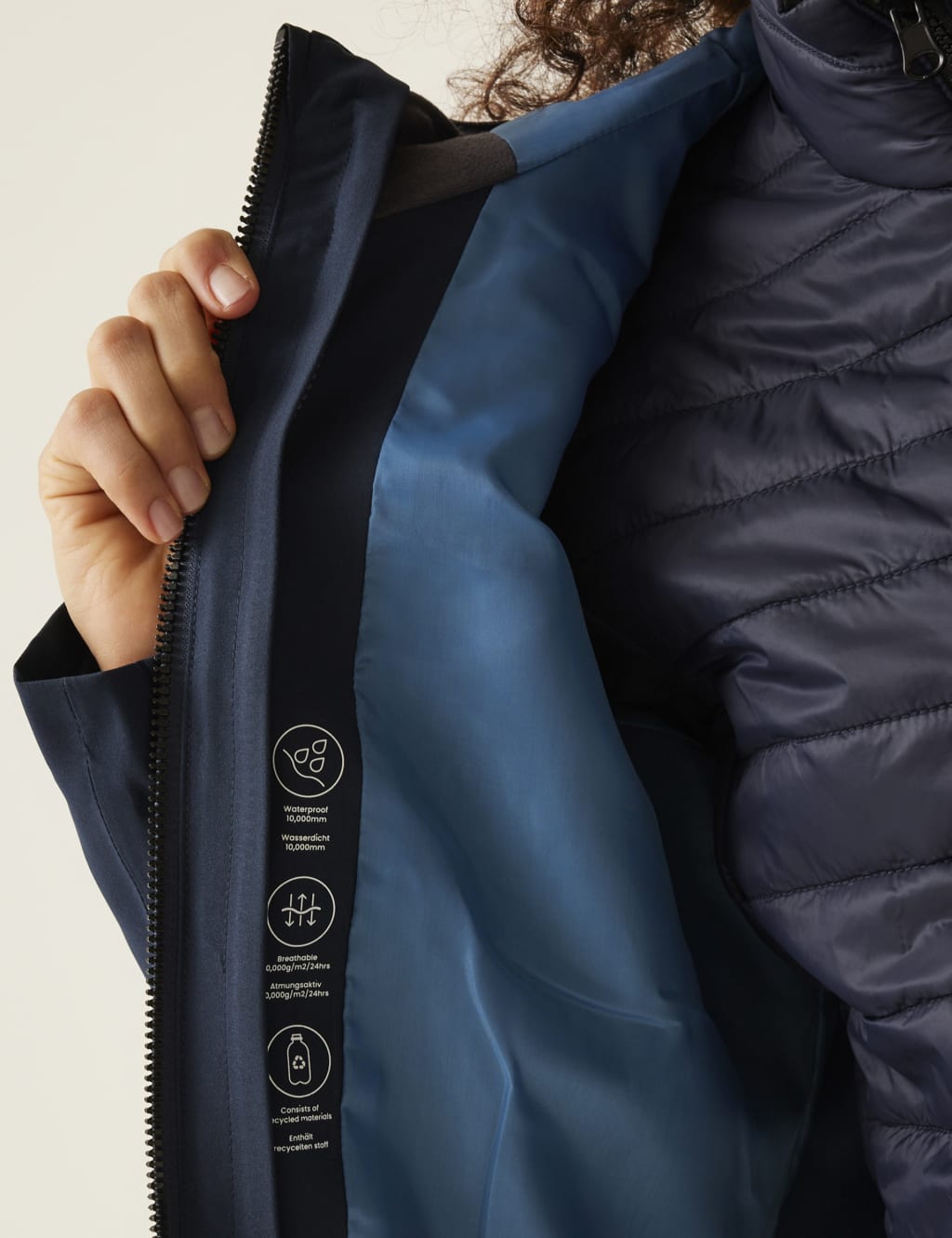 Denbury V Waterproof Padded 3 in 1 Coat 7 of 8