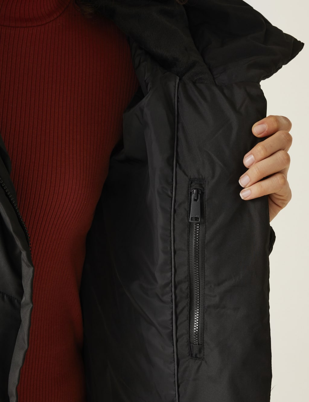 Nurie Hooded Quilted Padded Longline Coat 7 of 7