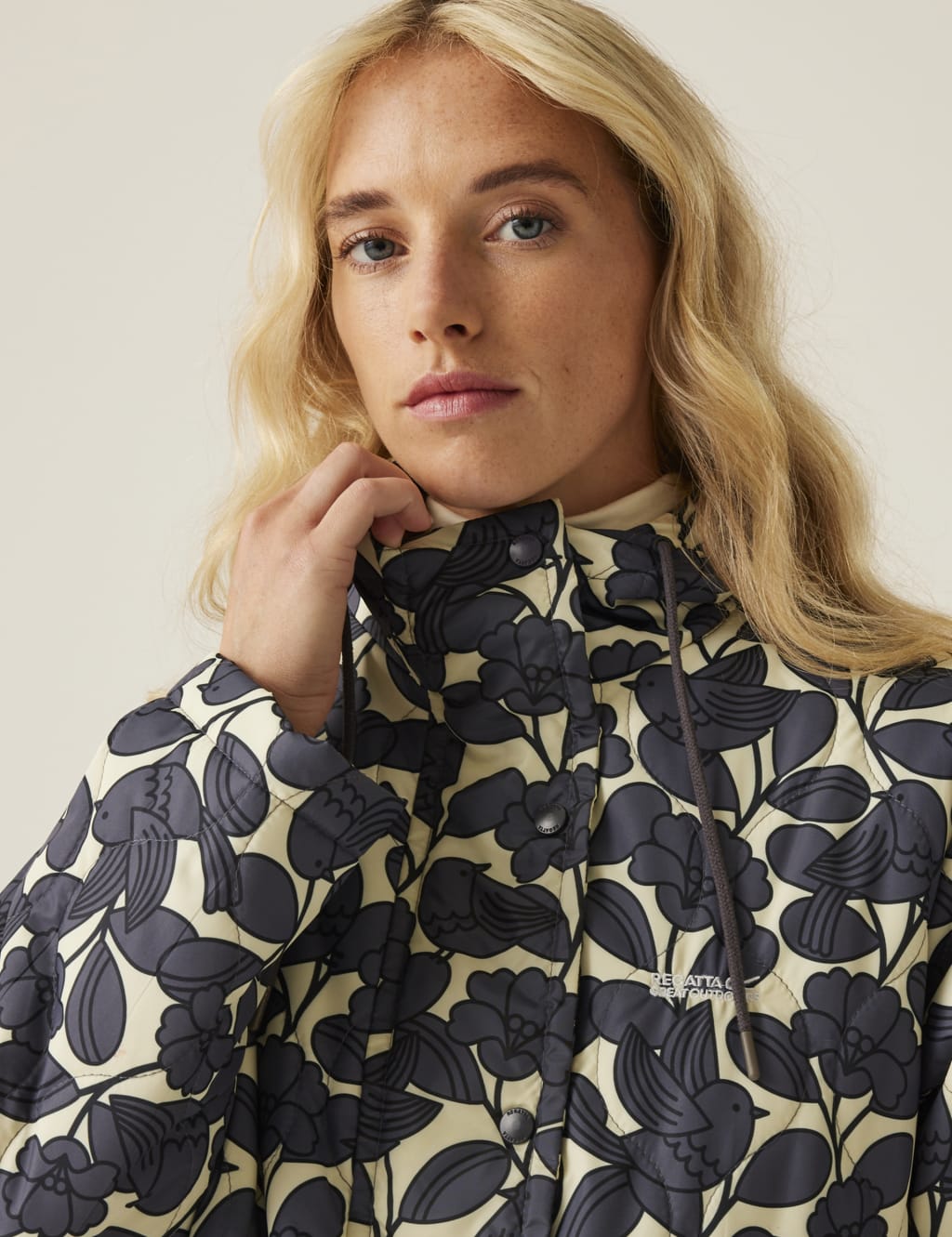Orla Kiely Quilted Hooded Longline Coat 5 of 6