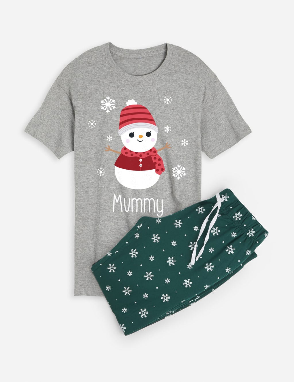 Personalised Christmas Snowman Womens Pyjamas by Dollymix 2 of 4
