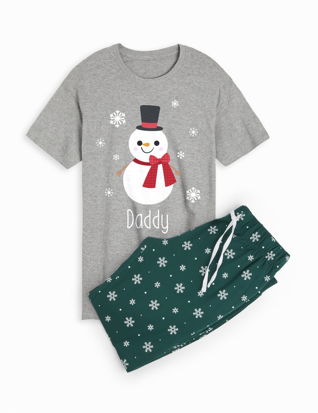 Personalised Snowman Mens Pyjamas 2 of 4