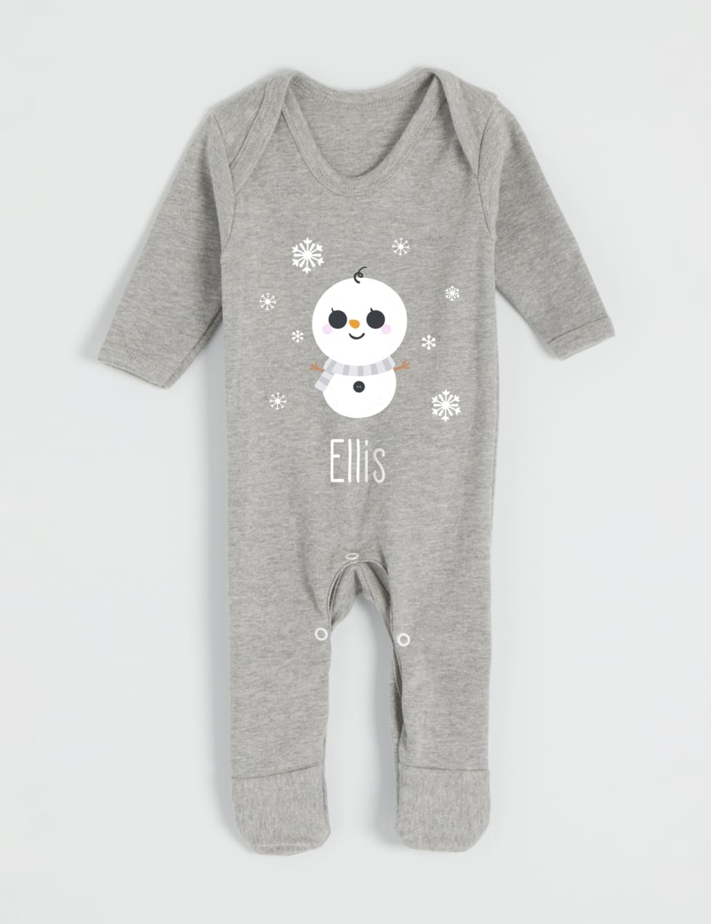 Personalised Snowman Babygrow (0-12 Mths) 1 of 3