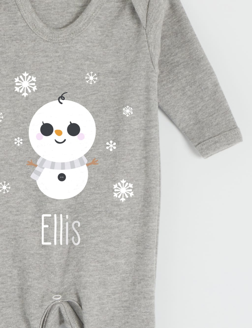 Personalised Snowman Babygrow (0-12 Mths) 3 of 3