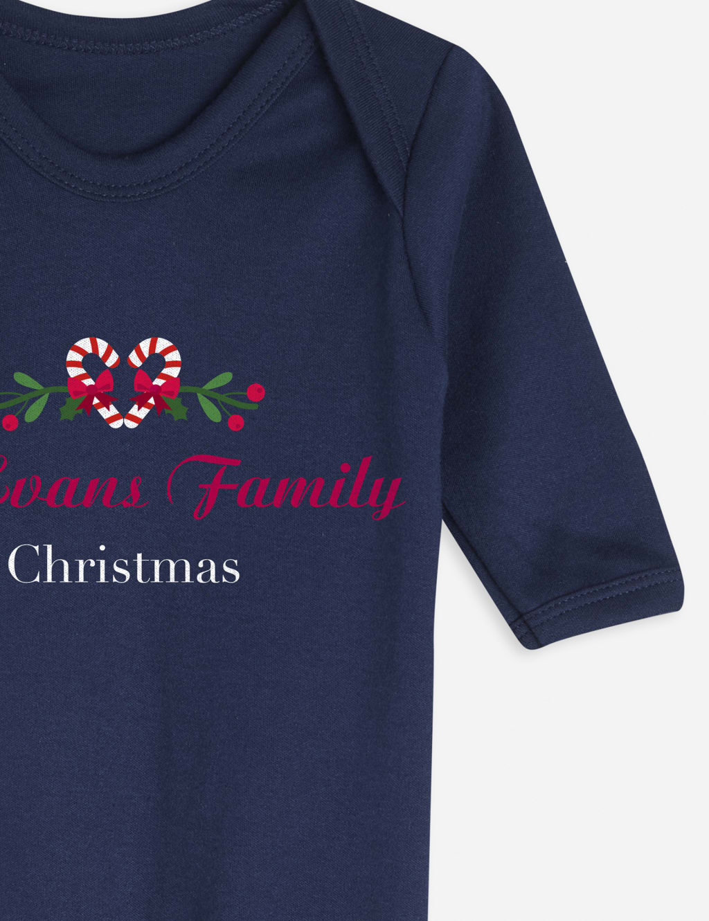 Personalised Candy Cane Babygrow (0-12 Mths) 3 of 3