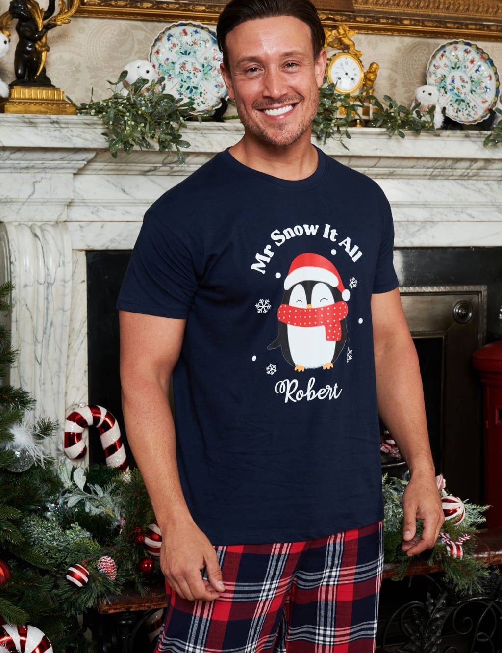 Mens pyjamas personalised hotsell