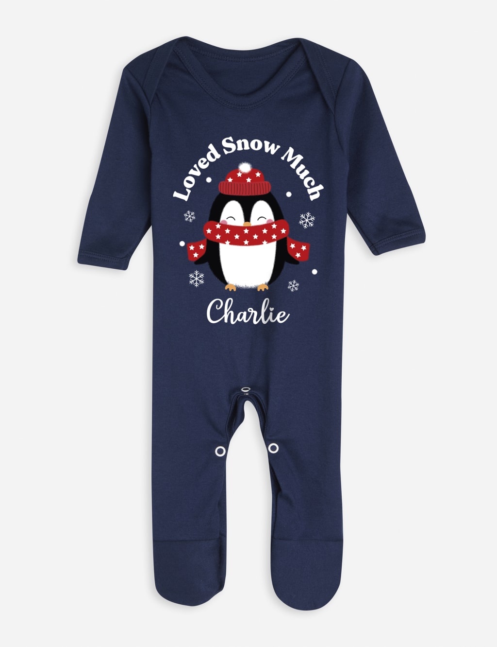 Personalised Penguin Babygrow (0-12 Mths) 1 of 3