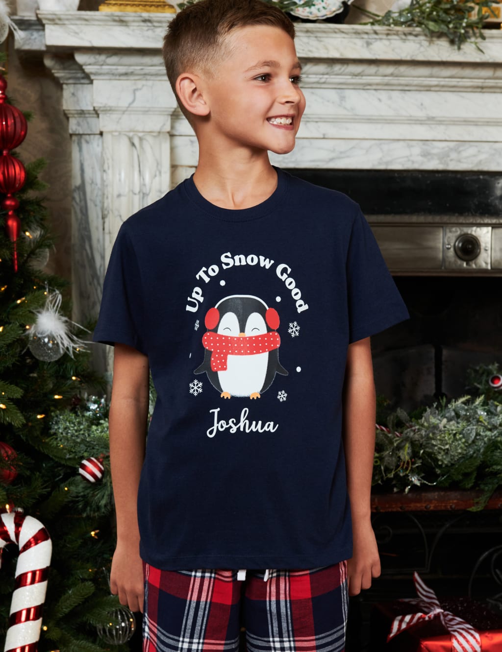 Personalised Penguin Boys Pyjamas 5 12 Yrs Dollymix M S
