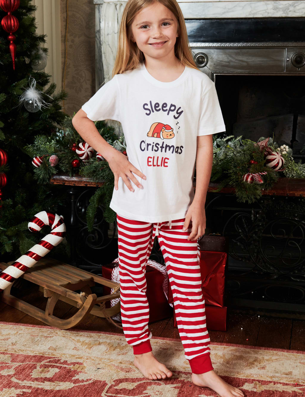 Personalised Sleepy Girls Pyjamas (5-12 Yrs) 3 of 4
