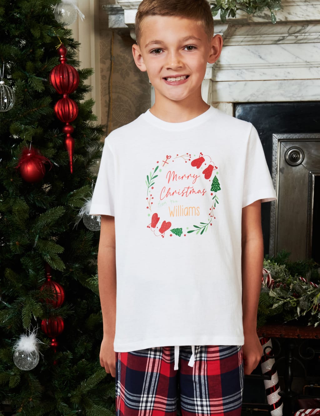 Personalised Wreath Boys Pyjamas 1 of 4